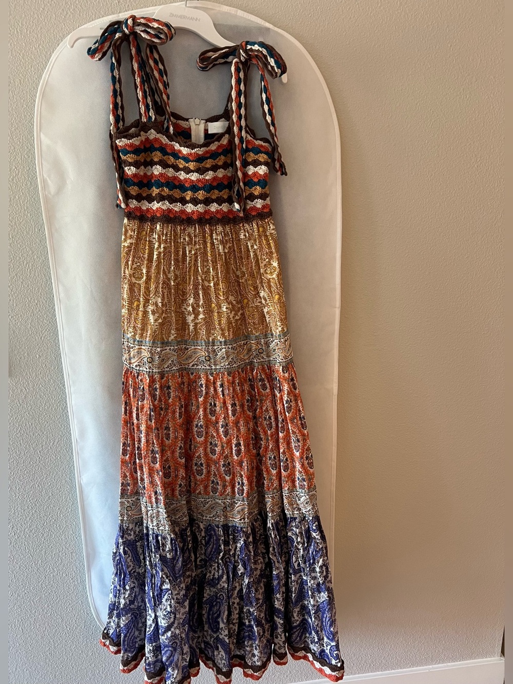 Zimmermann Devi Spliced maxi dress size 0